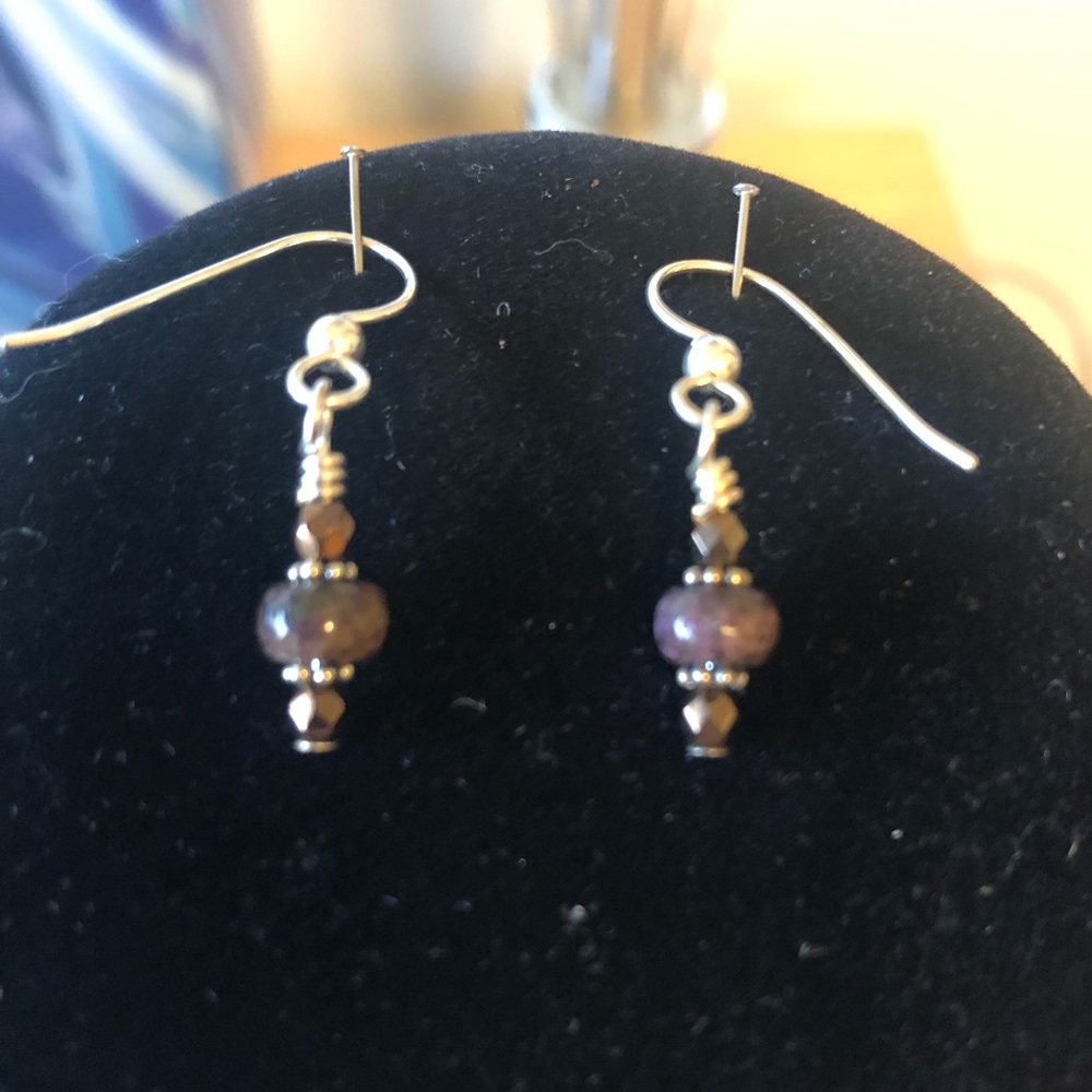 New Bronzite and Sterling Silver Earrings